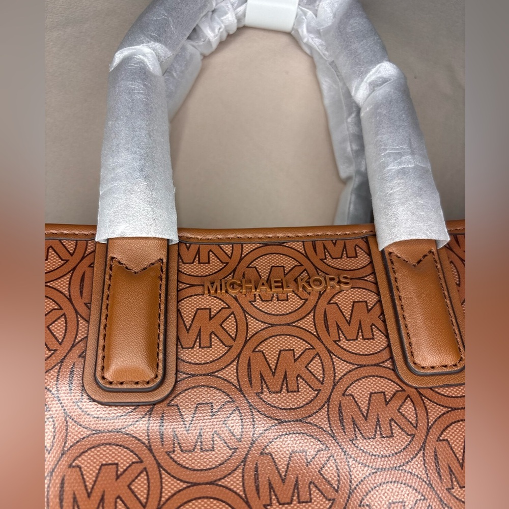 Michael Kors Tan and Brown Jodie Tote - Picture 9 of 12